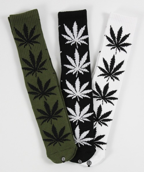 HUF(ハフ)の「【HUF】ハフ ESSENTIALS PLANTLIFE SOCK 3PACK ソックス 靴下 3足パック 3Pセット SK00465 SK00738(ソックス/靴下・メンズ・マルチ/その他/その他1/その他2/その他3/その他4・FREE)」の1枚目の写真