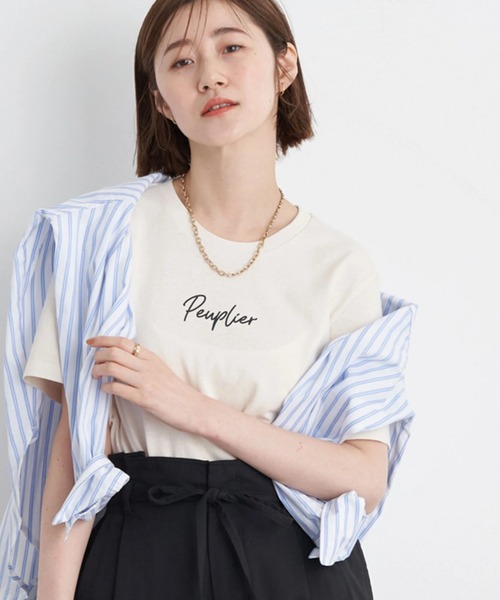 earth music&ecology（アースミュージックアンドエコロジー）の「peuplier Tシャツ（Tシャツ/カットソー・レディース・ブラック/ラベンダー/その他7/ホワイト系その他2/ホワイト系その他4・S/M）」の2枚目の写真
