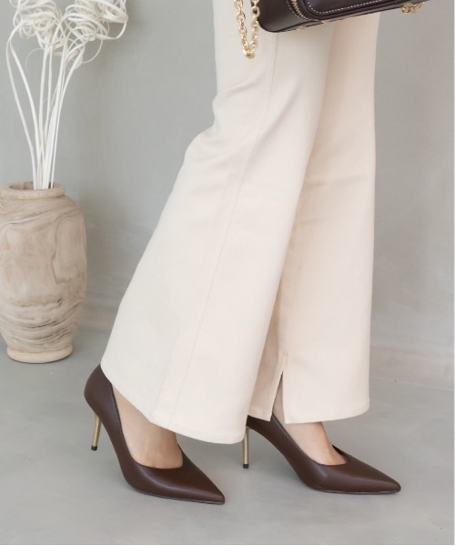 RANDA（ランダ）の「Vカットピンヒールパンプス（パンプス・レディース・ブラック/ベージュ/ブラウン・23/24/25/25.5/22.5/24.5/23.5/22）」の6枚目の写真