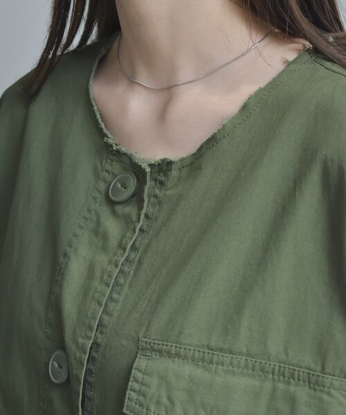 RETRO GIRL(レトロガール)の「ノーカラーミリタリーベスト(その他アウター・レディース・ブラック/オフホワイト/グリーン・FREE)」の12枚目の写真