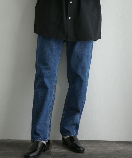 SENSE OF PLACE by URBAN RESEARCH（センスオブプレイスバイアーバンリサーチ）の「デニムテーパードパンツ（デニムパンツ・メンズ・インディゴブルー/ライトインディゴブルー・MEDIUM/LARGE）」の18枚目の写真