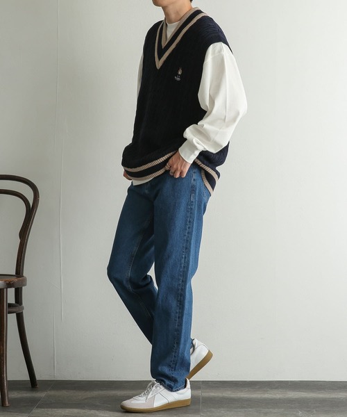 SENSE OF PLACE by URBAN RESEARCH（センスオブプレイスバイアーバンリサーチ）の「デニムテーパードパンツ（デニムパンツ・メンズ・インディゴブルー/ライトインディゴブルー・MEDIUM/LARGE）」の22枚目の写真