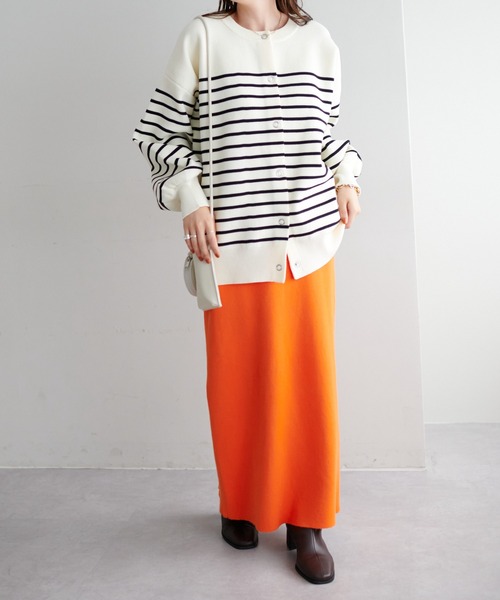 DISCOAT（ディスコート）の「【前後2WAY】スポンディッシュカーディガン（カーディガン/ボレロ・レディース・ブラック/パープル/レッド/オフホワイト/ライム/オレンジ/アイボリー/ブラック×ホワイト・FREE）」の9枚目の写真