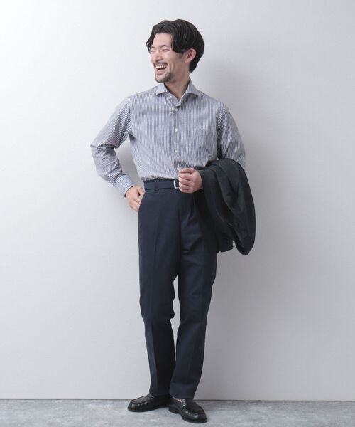 NOLLEY'S goodman(ノーリーズグッドマン)の「HGカノコ ストレッチ ドレスシャツ 千鳥格子 ストライプ ビジネスシャツ(ビジネスシャツ・メンズ・ブラック系その他/ブルー系その他7/ブルー系その他・XL/S/L/M)」の17枚目の写真