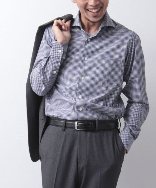 NOLLEY'S goodman(ノーリーズグッドマン)の「HGカノコ ストレッチ ドレスシャツ 千鳥格子 ストライプ ビジネスシャツ(ビジネスシャツ・メンズ・ブラック系その他/ブルー系その他7/ブルー系その他・XL/S/L/M)」の22枚目の写真