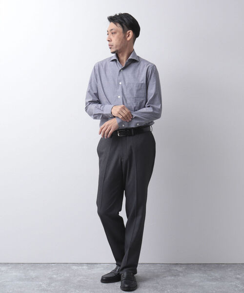 NOLLEY'S goodman(ノーリーズグッドマン)の「HGカノコ ストレッチ ドレスシャツ 千鳥格子 ストライプ ビジネスシャツ(ビジネスシャツ・メンズ・ブラック系その他/ブルー系その他7/ブルー系その他・XL/S/L/M)」の8枚目の写真