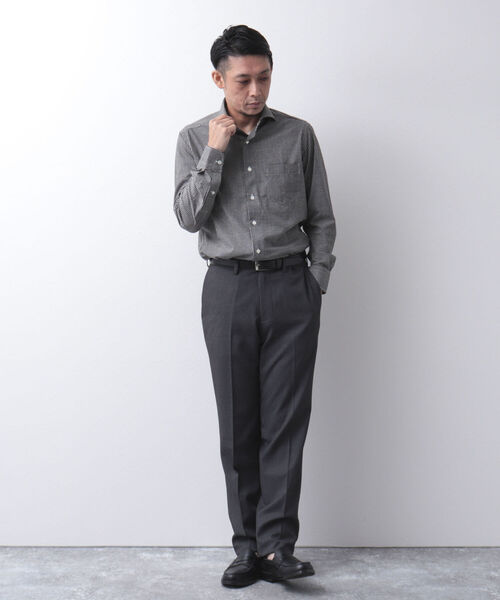 NOLLEY'S goodman(ノーリーズグッドマン)の「HGカノコ ストレッチ ドレスシャツ 千鳥格子 ストライプ ビジネスシャツ(ビジネスシャツ・メンズ・ブラック系その他/ブルー系その他7/ブルー系その他・XL/S/L/M)」の16枚目の写真