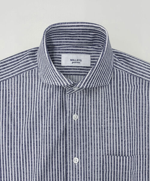 NOLLEY'S goodman(ノーリーズグッドマン)の「HGカノコ ストレッチ ドレスシャツ 千鳥格子 ストライプ ビジネスシャツ(ビジネスシャツ・メンズ・ブラック系その他/ブルー系その他7/ブルー系その他・XL/S/L/M)」の9枚目の写真