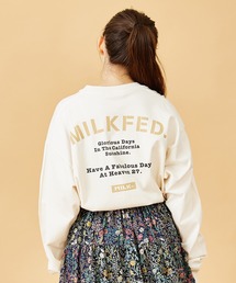 MILKFED. | ARCH STENCIL WIDE L/S POCKET TEE(Tシャツ/カットソー)