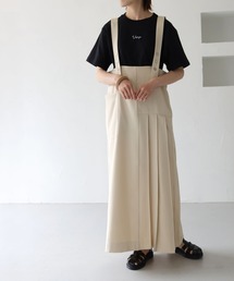 HER CLOSET | 【shemoshelly】WEB限定アシメプリーツデザインジャンパースカート(ジャンパースカート)