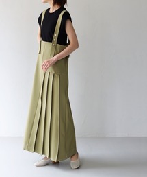 HER CLOSET | 【shemoshelly】WEB限定アシメプリーツデザインジャンパースカート(ジャンパースカート)