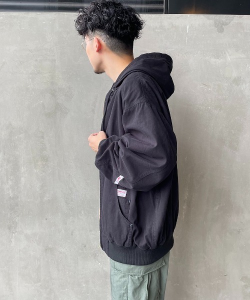 SMITH'S（スミス）の「[SMITH'S/スミス] 別注 ウラフリース ジップフードジャケット（ブルゾン・レディース・ブラック/ベージュ/アイボリー・S/M/L）」の16枚目の写真