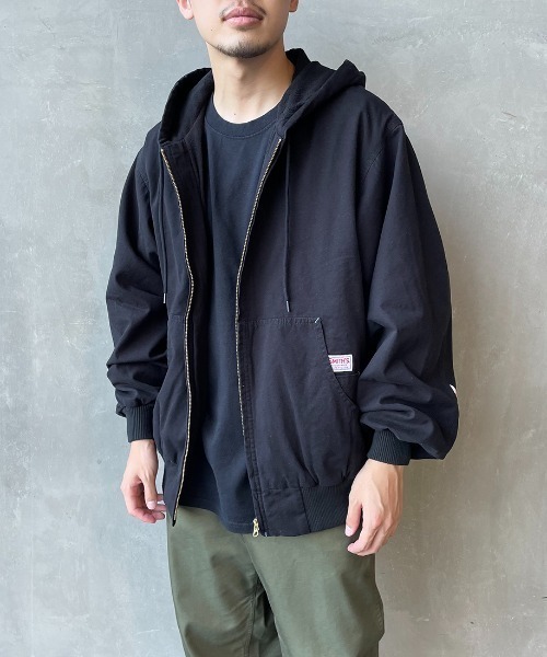 SMITH'S（スミス）の「[SMITH'S/スミス] 別注 ウラフリース ジップフードジャケット（ブルゾン・レディース・ブラック/ベージュ/アイボリー・S/M/L）」の11枚目の写真