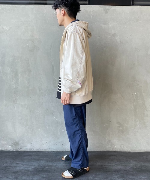 SMITH'S（スミス）の「[SMITH'S/スミス] 別注 ウラフリース ジップフードジャケット（ブルゾン・レディース・ブラック/ベージュ/アイボリー・S/M/L）」の9枚目の写真