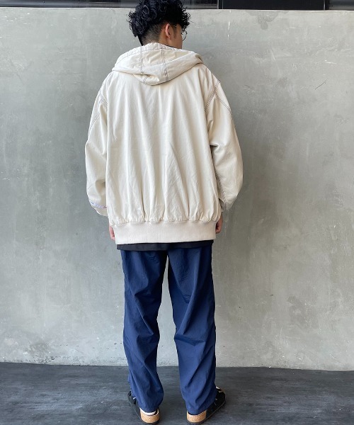 SMITH'S（スミス）の「[SMITH'S/スミス] 別注 ウラフリース ジップフードジャケット（ブルゾン・レディース・ブラック/ベージュ/アイボリー・S/M/L）」の10枚目の写真