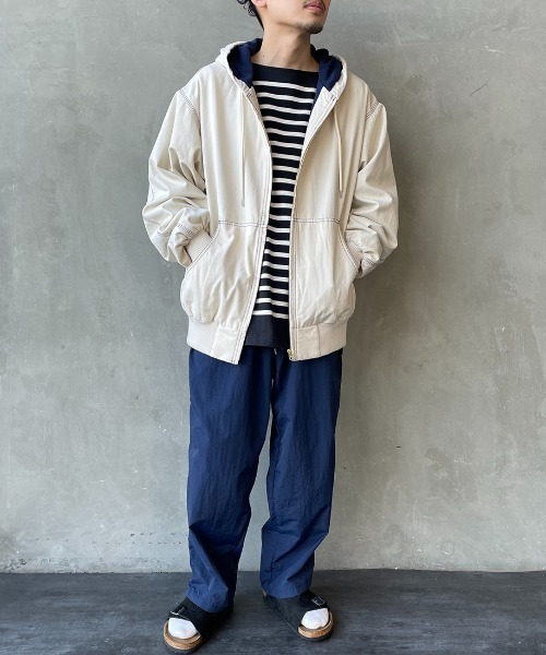 SMITH'S（スミス）の「[SMITH'S/スミス] 別注 ウラフリース ジップフードジャケット（ブルゾン・レディース・ブラック/ベージュ/アイボリー・S/M/L）」の8枚目の写真