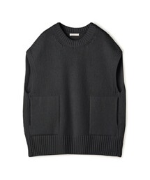 ファインウール　クルーネックベスト