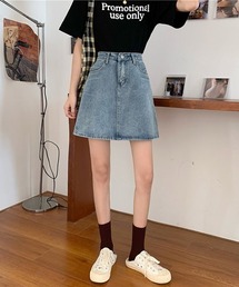 urge：（アージコロン ）の「【URGE：】ひざ丈 台形 デニム