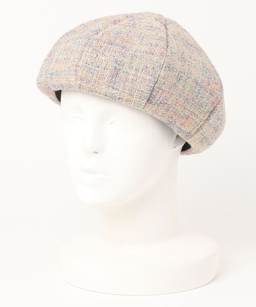チチカカ（チチカカ）の「ツイードベレー帽（ハンチング/ベレー帽・レディース・ターコイズブルー/ブラック/アイボリー・FREE）」の5枚目の写真