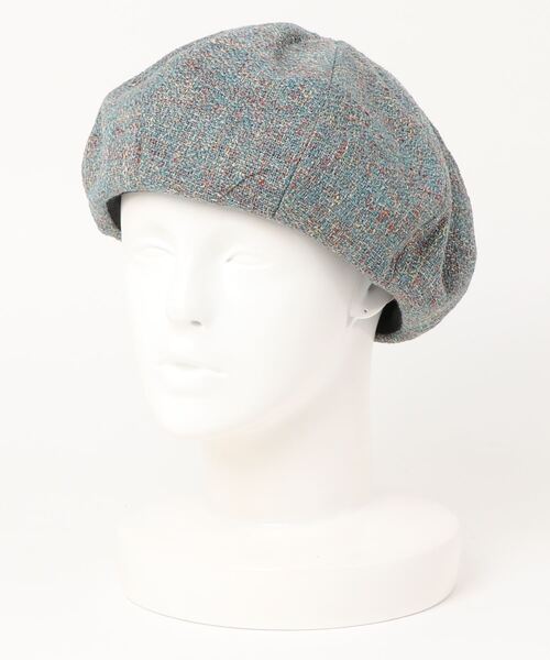 チチカカ（チチカカ）の「ツイードベレー帽（ハンチング/ベレー帽・レディース・ターコイズブルー/ブラック/アイボリー・FREE）」の6枚目の写真