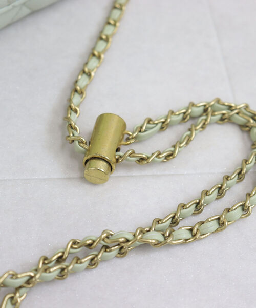 onulsoha（オヌルソハ）の「キルトフラップチェーンポシェット（ショルダーバッグ・レディース・ミント/ブラック/アイボリー・FREE）」の10枚目の写真