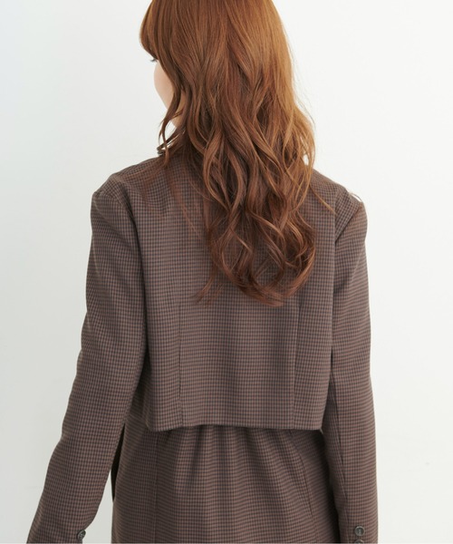 FREE'S MART（フリーズマート）の「◆ショート丈コンパクトジャケット（テーラードジャケット・レディース・ブラック/ブラウン系その他/ベージュ系その他・MEDIUM/SMALL）」の5枚目の写真