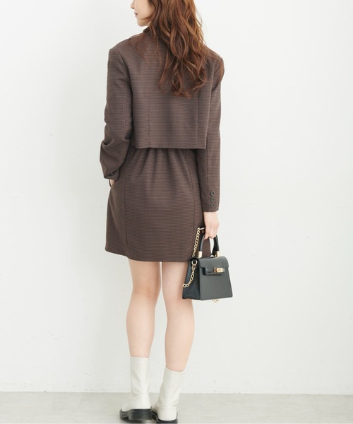 FREE'S MART（フリーズマート）の「◆ショート丈コンパクトジャケット（テーラードジャケット・レディース・ブラック/ブラウン系その他/ベージュ系その他・MEDIUM/SMALL）」の9枚目の写真