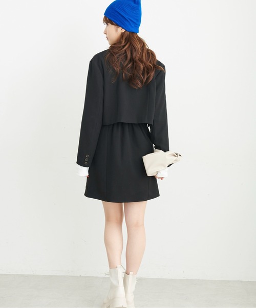 FREE'S MART（フリーズマート）の「◆ショート丈コンパクトジャケット（テーラードジャケット・レディース・ブラック/ブラウン系その他/ベージュ系その他・MEDIUM/SMALL）」の15枚目の写真