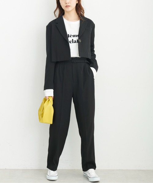 FREE'S MART（フリーズマート）の「◆ショート丈コンパクトジャケット（テーラードジャケット・レディース・ブラック/ブラウン系その他/ベージュ系その他・MEDIUM/SMALL）」の17枚目の写真