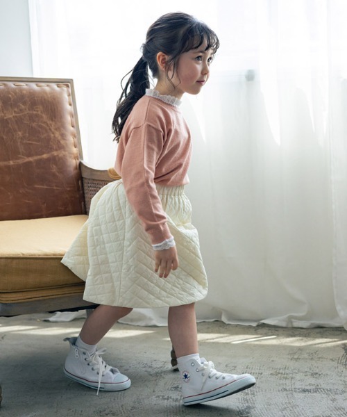 lulpini（ルルピー二）の「kids レースカラーニットプルオーバー（ニット/セーター・キッズ・ブラウン系その他/ネイビー/サーモンピンク・S/M/L）」の22枚目の写真