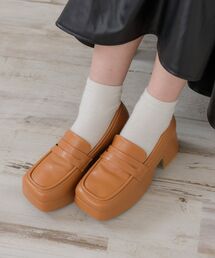 ems excite | スクエア厚底ローファー(ローファー)