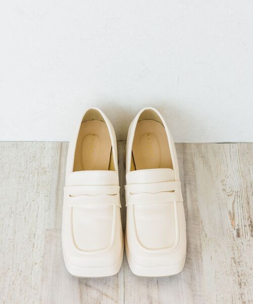 ems excite（エムズエキサイト）の「スクエア厚底ローファー（ローファー・レディース・ナチュラル/ブラック/キャメル・MEDIUM/LARGE）」の6枚目の写真