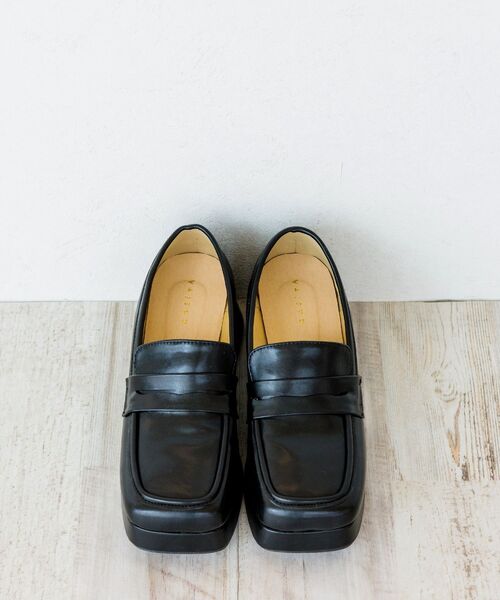 ems excite（エムズエキサイト）の「スクエア厚底ローファー（ローファー・レディース・ナチュラル/ブラック/キャメル・MEDIUM/LARGE）」の8枚目の写真