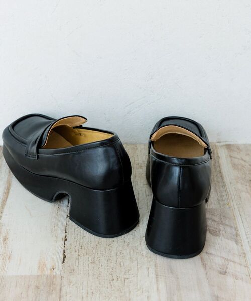 ems excite（エムズエキサイト）の「スクエア厚底ローファー（ローファー・レディース・ナチュラル/ブラック/キャメル・MEDIUM/LARGE）」の10枚目の写真