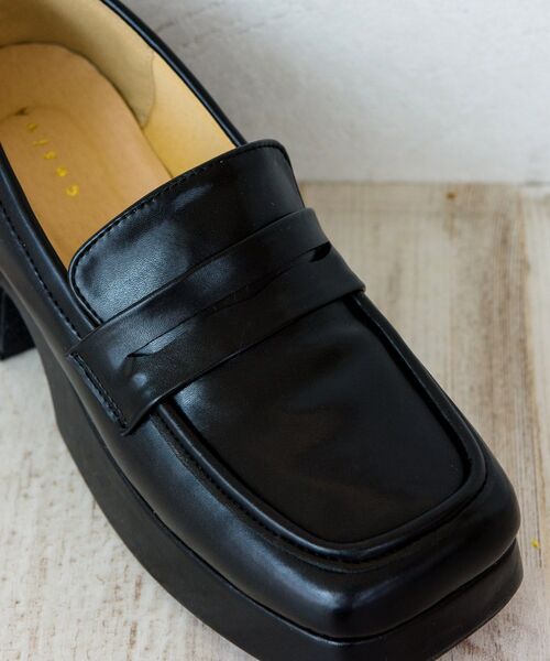 ems excite（エムズエキサイト）の「スクエア厚底ローファー（ローファー・レディース・ナチュラル/ブラック/キャメル・MEDIUM/LARGE）」の11枚目の写真