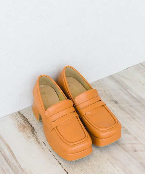 ems excite（エムズエキサイト）の「スクエア厚底ローファー（ローファー・レディース・ナチュラル/ブラック/キャメル・MEDIUM/LARGE）」の13枚目の写真