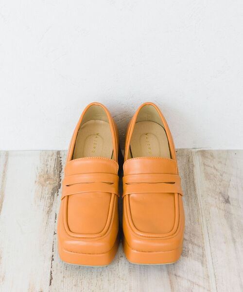 ems excite（エムズエキサイト）の「スクエア厚底ローファー（ローファー・レディース・ナチュラル/ブラック/キャメル・MEDIUM/LARGE）」の14枚目の写真