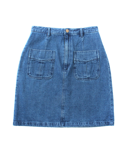 Kastane（カスタネ）の「【Kastane】台形スカート（スカート・レディース・ブルー/ホワイト・SMALL/MEDIUM/LARGE/X-SMALL）」の13枚目の写真