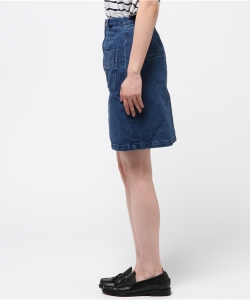 Kastane（カスタネ）の「【Kastane】台形スカート（スカート・レディース・ブルー/ホワイト・SMALL/MEDIUM/LARGE/X-SMALL）」の4枚目の写真