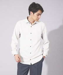 【FLEX SHIRTS】ダイヤ柄 フクレ ジャカード シャツ