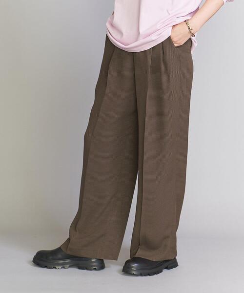 BEAUTY&YOUTH UNITED ARROWS（ビューティーアンドユースユナイテッドアローズ）の「レーヨンアセテート ハウンドトゥース タックストレートパンツ（その他パンツ・レディース・ダークブラウン/ベージュ・S/M）」の8枚目の写真