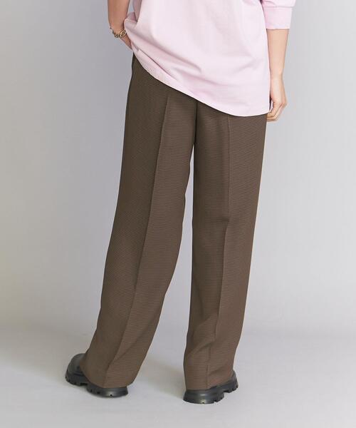 BEAUTY&YOUTH UNITED ARROWS（ビューティーアンドユースユナイテッドアローズ）の「レーヨンアセテート ハウンドトゥース タックストレートパンツ（その他パンツ・レディース・ダークブラウン/ベージュ・S/M）」の10枚目の写真