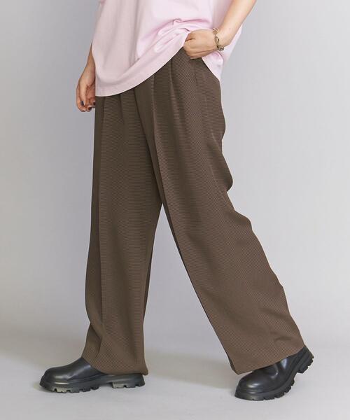 BEAUTY&YOUTH UNITED ARROWS（ビューティーアンドユースユナイテッドアローズ）の「レーヨンアセテート ハウンドトゥース タックストレートパンツ（その他パンツ・レディース・ダークブラウン/ベージュ・S/M）」の11枚目の写真