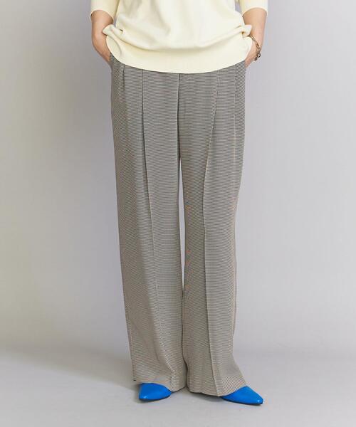 BEAUTY&YOUTH UNITED ARROWS（ビューティーアンドユースユナイテッドアローズ）の「レーヨンアセテート ハウンドトゥース タックストレートパンツ（その他パンツ・レディース・ダークブラウン/ベージュ・S/M）」の15枚目の写真