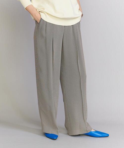 BEAUTY&YOUTH UNITED ARROWS（ビューティーアンドユースユナイテッドアローズ）の「レーヨンアセテート ハウンドトゥース タックストレートパンツ（その他パンツ・レディース・ダークブラウン/ベージュ・S/M）」の16枚目の写真