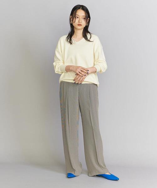 BEAUTY&YOUTH UNITED ARROWS（ビューティーアンドユースユナイテッドアローズ）の「レーヨンアセテート ハウンドトゥース タックストレートパンツ（その他パンツ・レディース・ダークブラウン/ベージュ・S/M）」の20枚目の写真