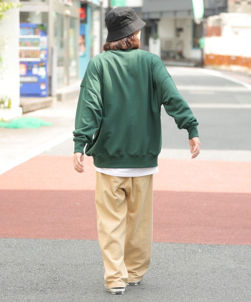 WEGO(ウィゴー)の「∴WEGO/別注 ラブラドールレトリバー 刺繍BIGプルオーバー(スウェット・メンズ・杢グレー/ホワイト/ダークグリーン・MEDIUM/LARGE)」の9枚目の写真