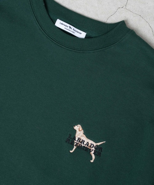 WEGO(ウィゴー)の「∴WEGO/別注 ラブラドールレトリバー 刺繍BIGプルオーバー(スウェット・メンズ・杢グレー/ホワイト/ダークグリーン・MEDIUM/LARGE)」の17枚目の写真
