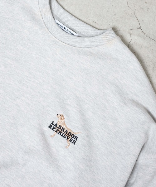 WEGO(ウィゴー)の「∴WEGO/別注 ラブラドールレトリバー 刺繍BIGプルオーバー(スウェット・メンズ・杢グレー/ホワイト/ダークグリーン・MEDIUM/LARGE)」の16枚目の写真