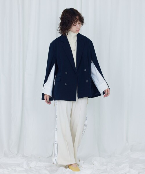 Firsthand(ファーストハンド)の「SHIRT Firsthand by 5525GALLERY/シャツファーストハンド5525ギャラリー SHTFH OVER JACKET / ワイドジャケット(テーラードジャケット・レディース・ネイビー/グレー・FREE)」の8枚目の写真